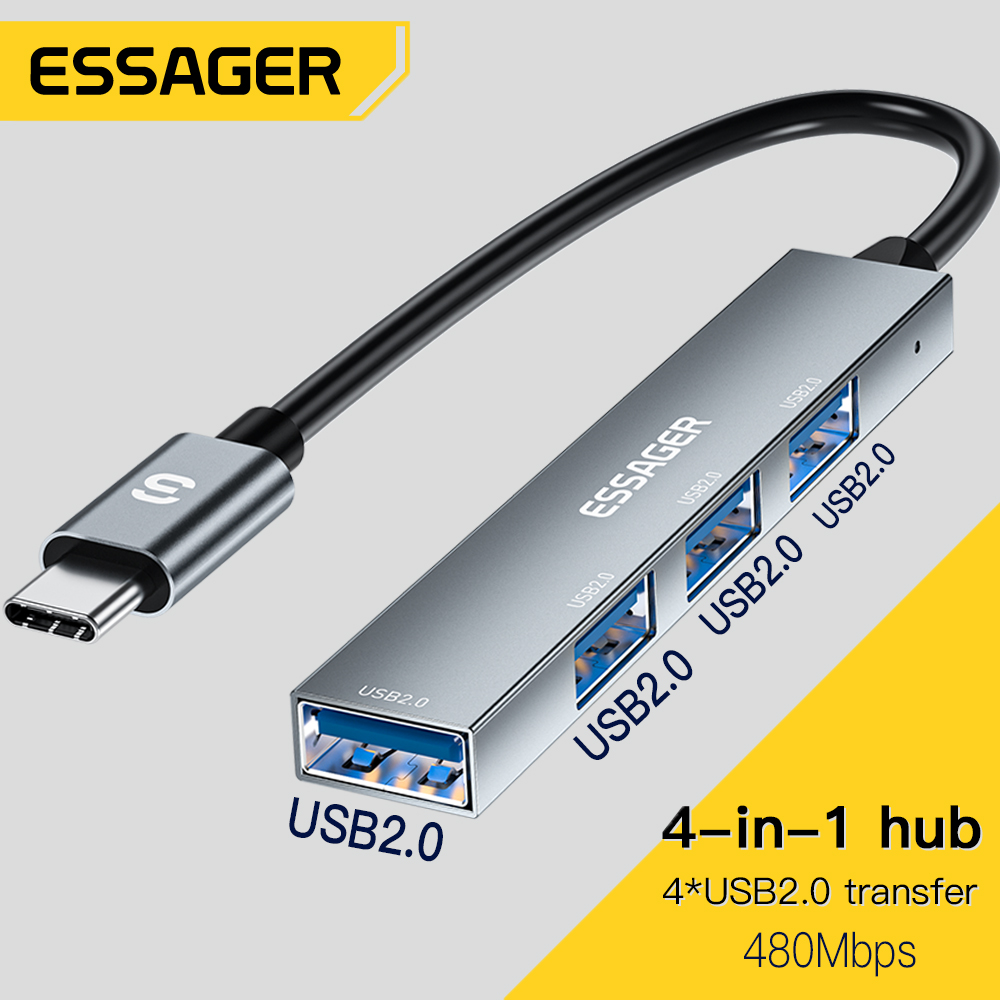 Usb Hub Type C - Essager adaptor tipe C kabel, Hub