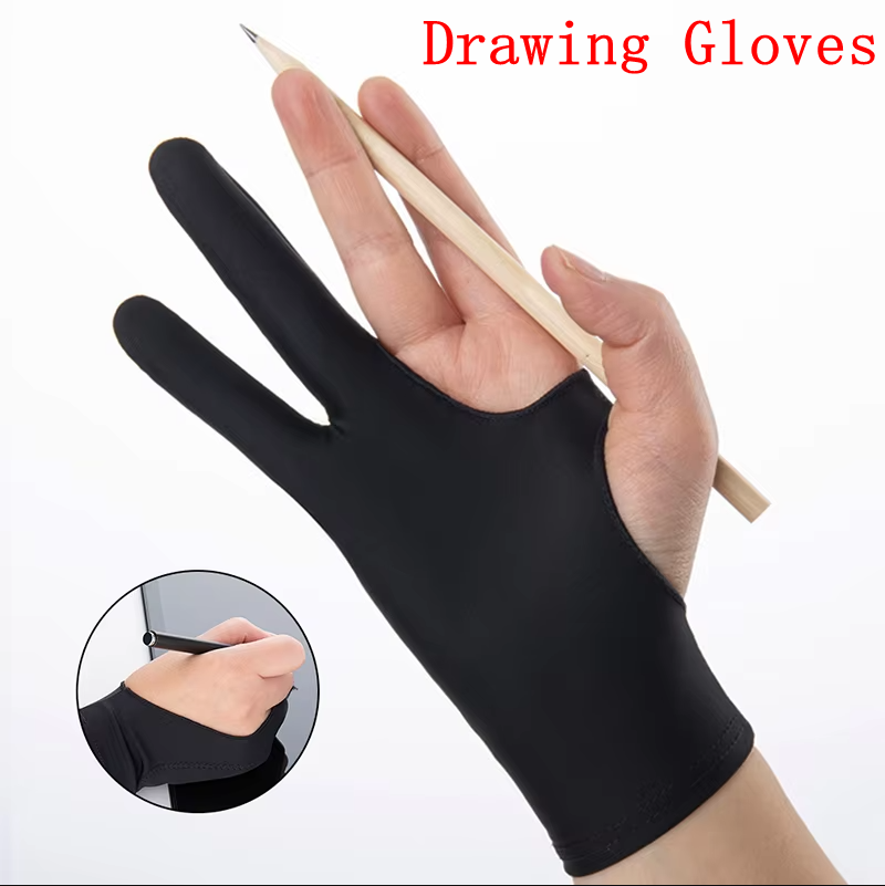 Drawing Glove Artist - Sarung Tangan Gambar Anti-kotor Dua Jari
