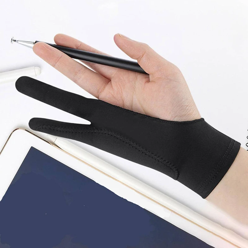 Drawing Glove Artist - 1/2 lapisan Seni 2 jari anti-kabut