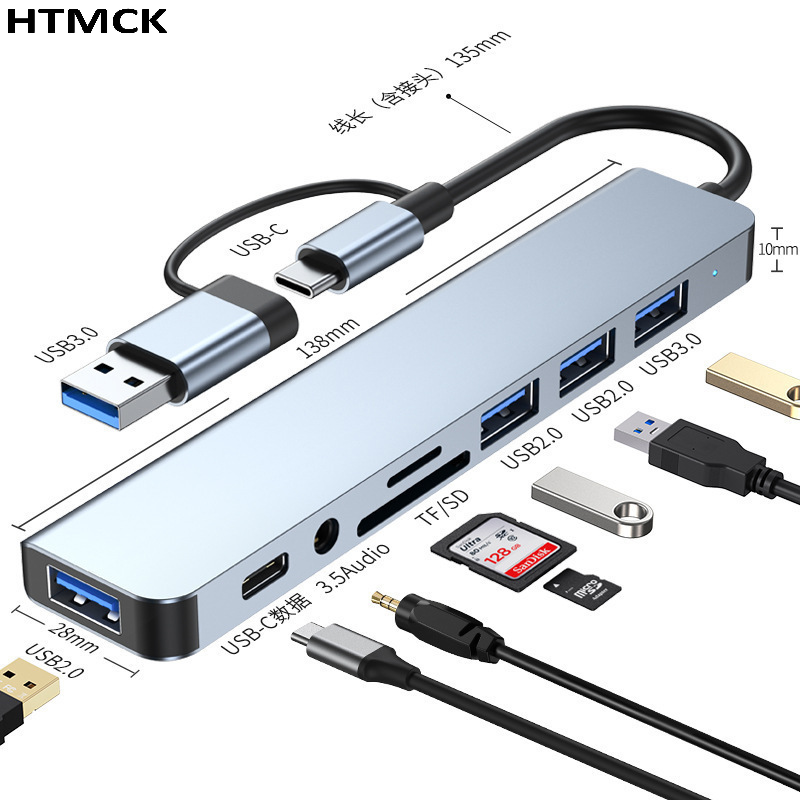 Usb Hub Type C - Stasiun Docking Multiport USB Type-C 8-in-2,