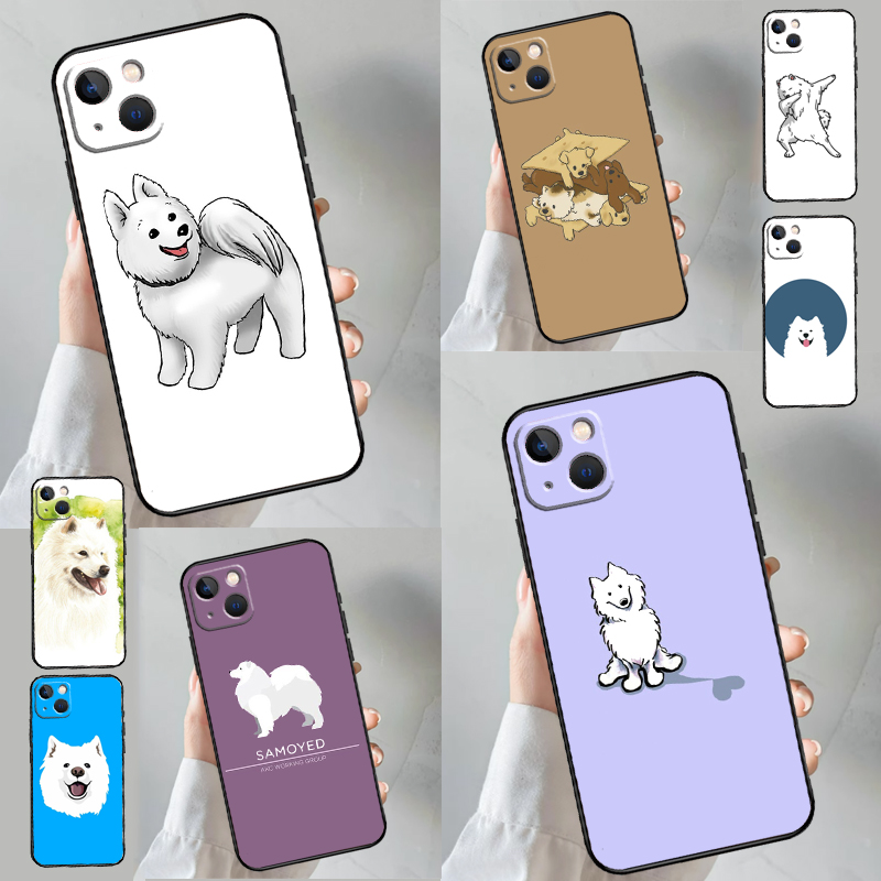 Oppo Reno 12 - Casing Kartun Anjing Samoyed untuk OPPO