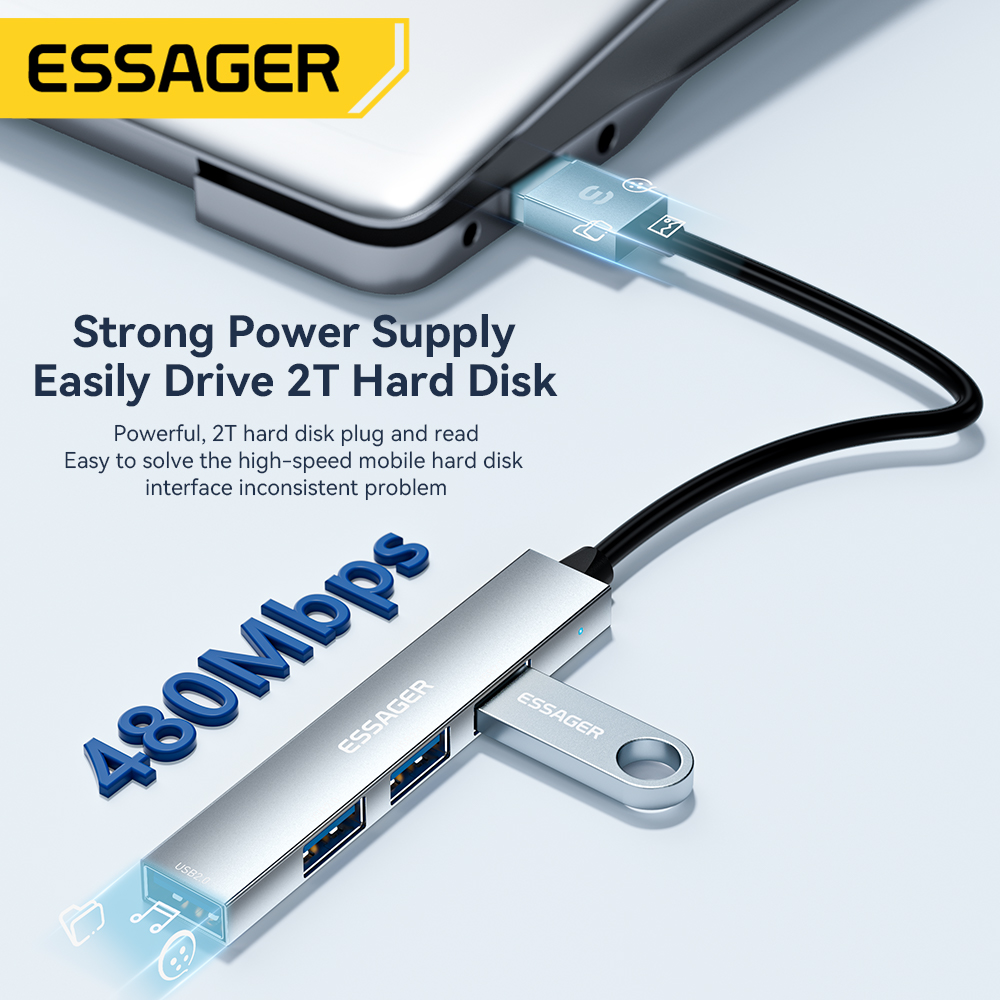 Essager adaptor tipe C kabel,  - Usb Hub Type C ulasan dan harga